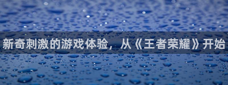 赢咖娱乐在线登录：新奇刺激的游戏体验，从《王者荣耀》开始